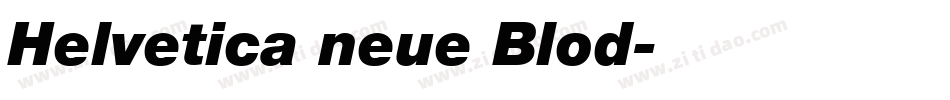 Helvetica neue Blod字体转换